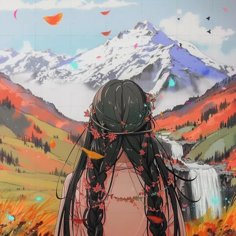 Watercolor Anime Fantasy Illustrations