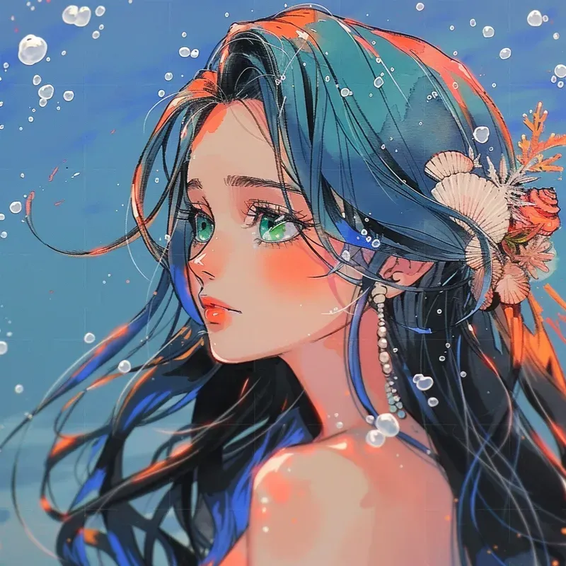 Watercolor Anime Fantasy Illustrations