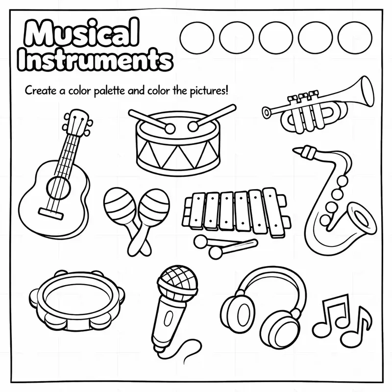 Color Your Own Palette Coloring Sheets
