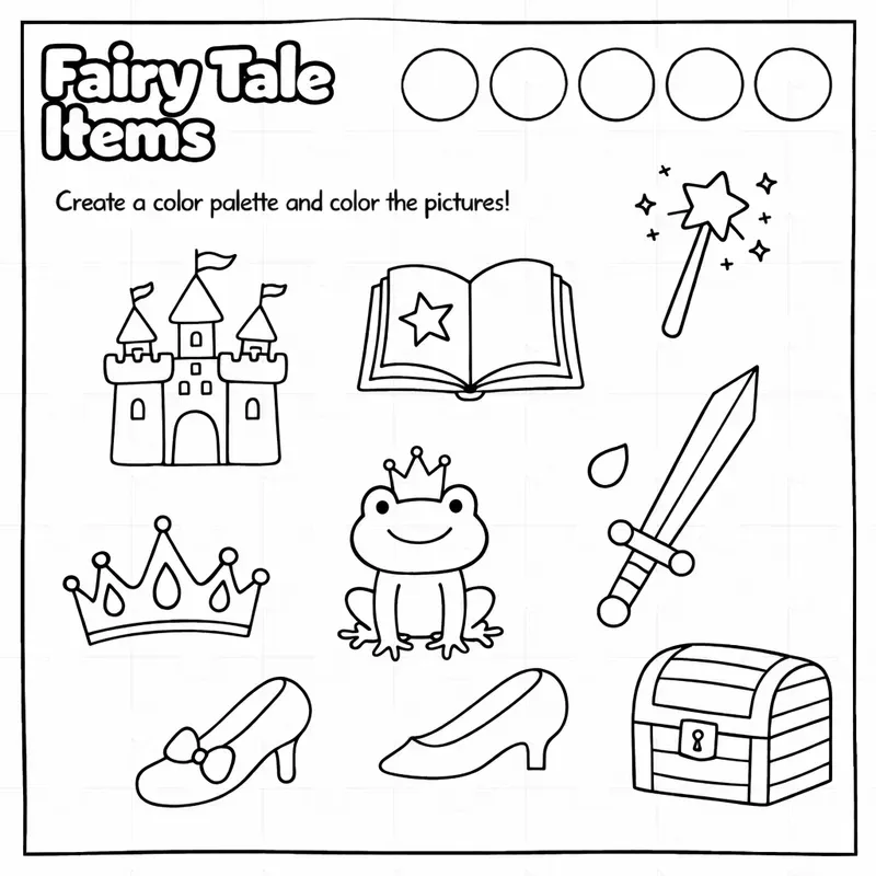 Color Your Own Palette Coloring Sheets