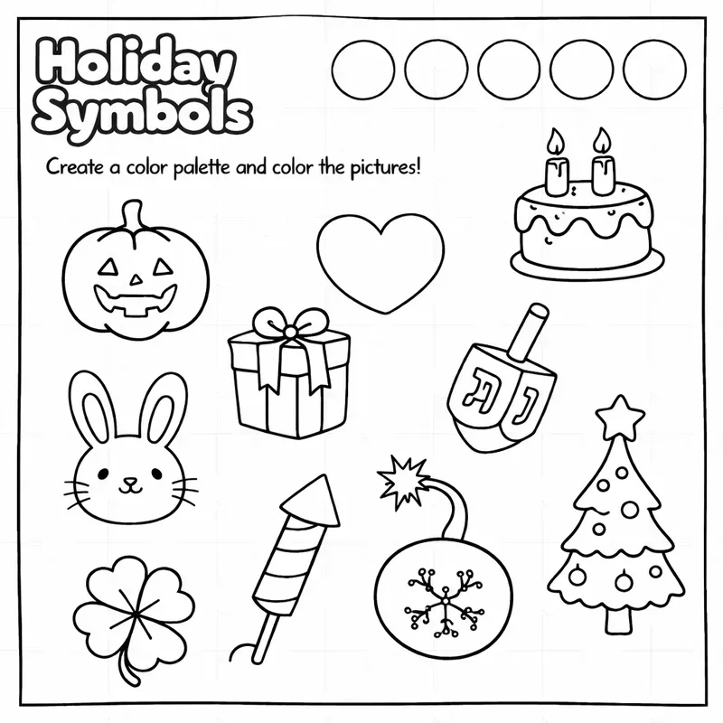 Color Your Own Palette Coloring Sheets