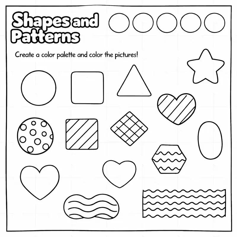 Color Your Own Palette Coloring Sheets