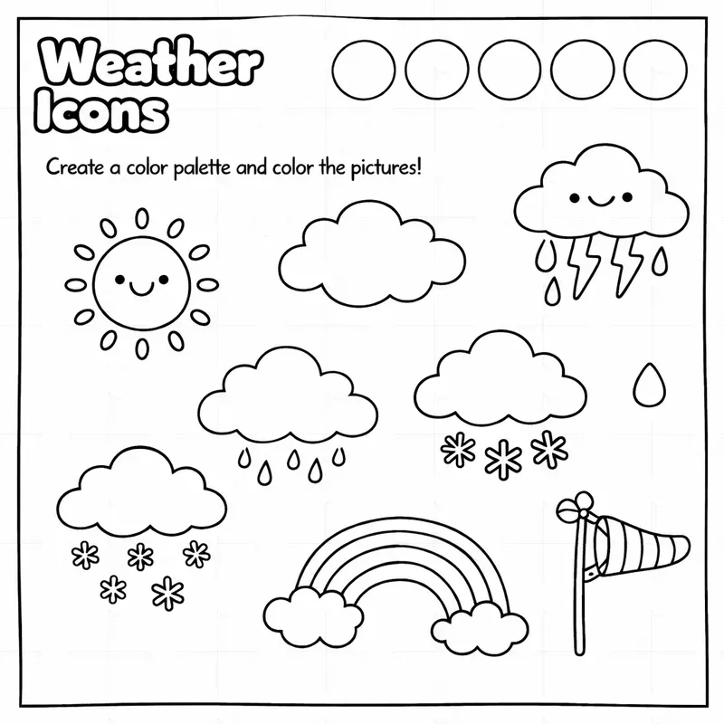 Color Your Own Palette Coloring Sheets