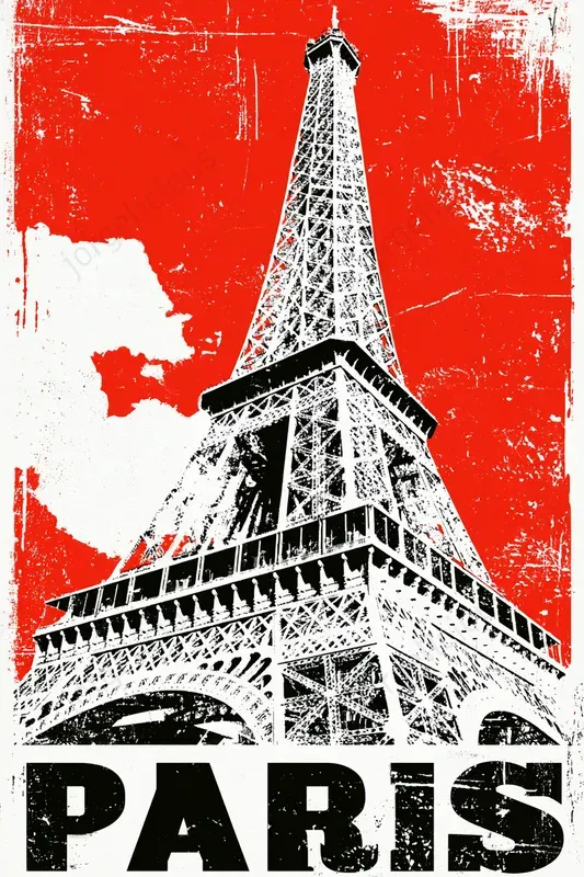 Grunge Duotone Landmark Posters