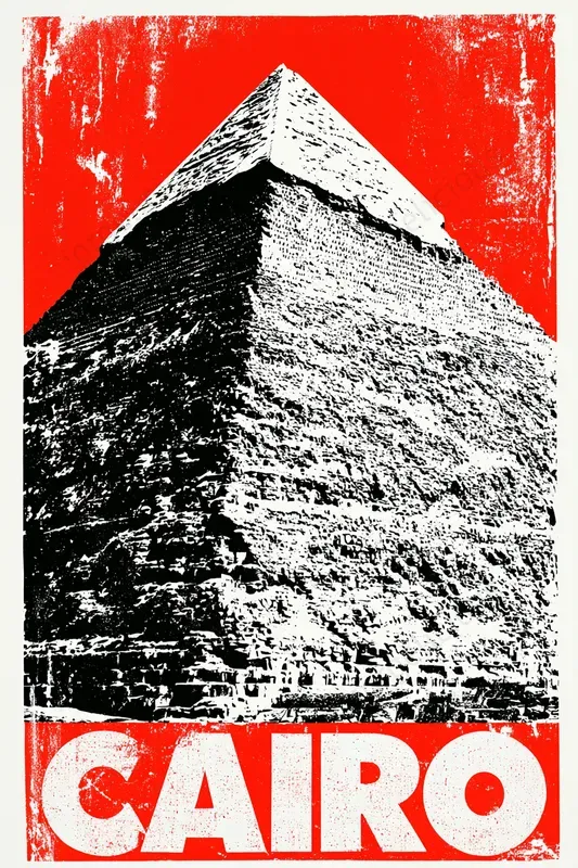 Grunge Duotone Landmark Posters