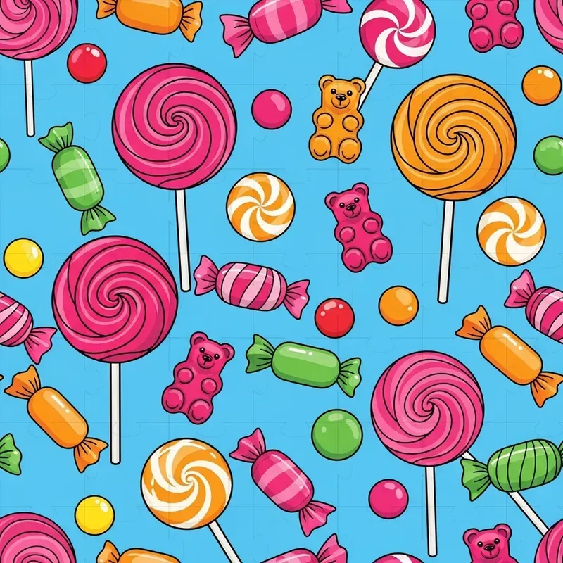 Cute Seamless Kids Textile Pattern Tiles