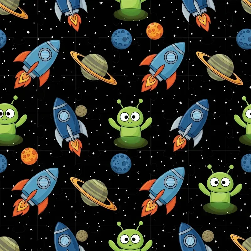 Cute Seamless Kids Textile Pattern Tiles
