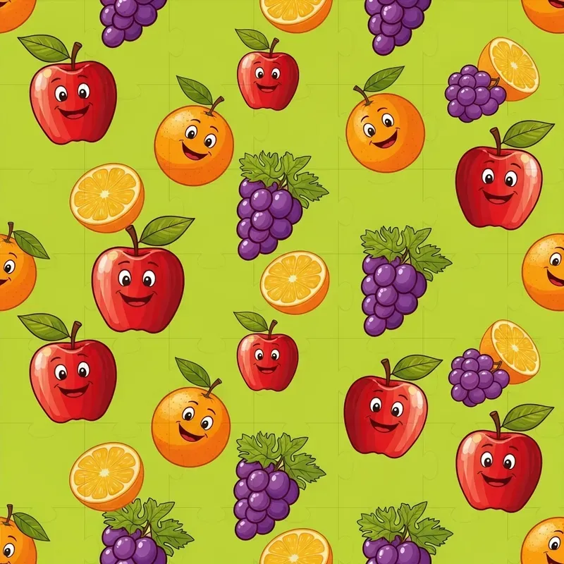 Cute Seamless Kids Textile Pattern Tiles