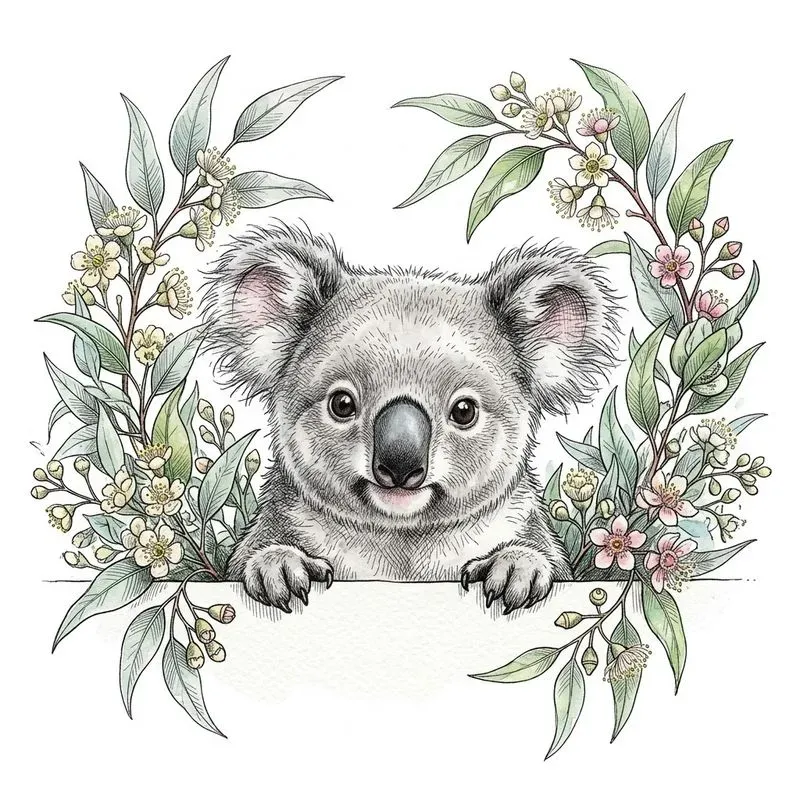 Peeking Spring Cute Animals Clipart