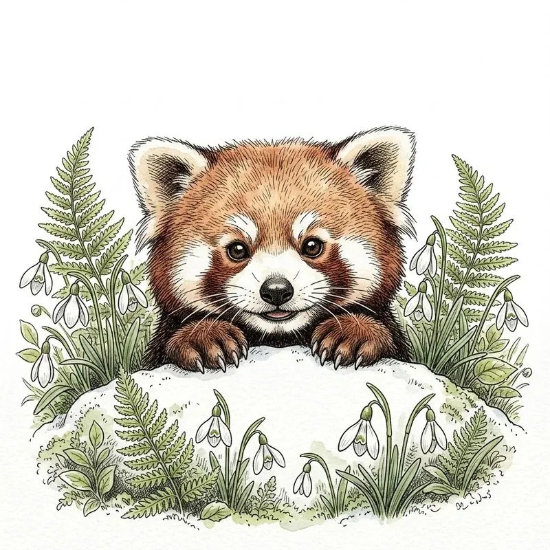 Peeking Spring Cute Animals Clipart
