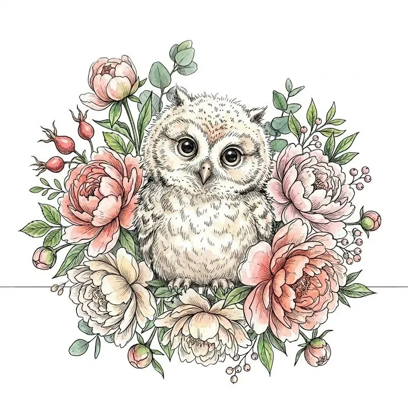 Peeking Spring Cute Animals Clipart