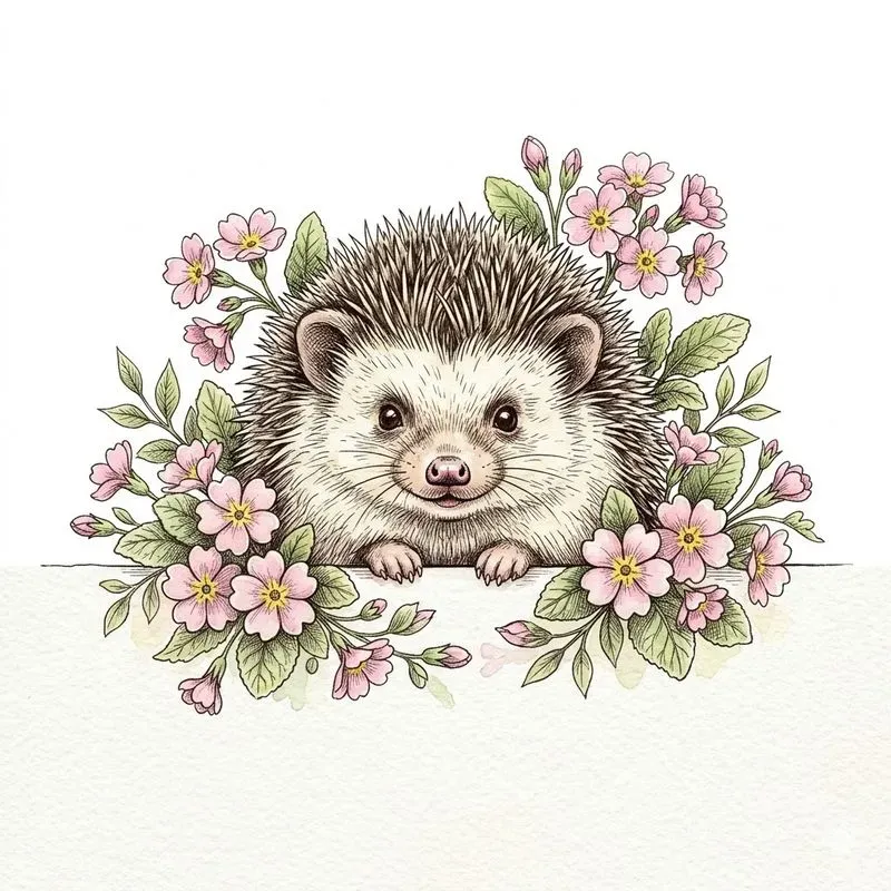Peeking Spring Cute Animals Clipart
