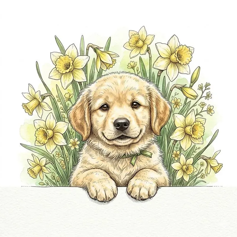 Peeking Spring Cute Animals Clipart