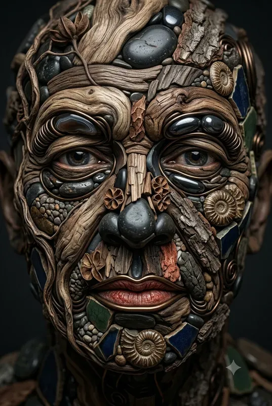 Hyperreal Object Face Art
