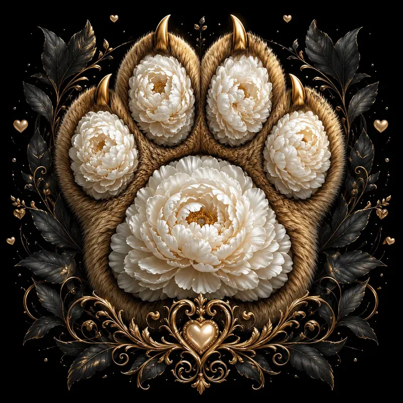 Fantasy Animal Floral Paw Art Sets