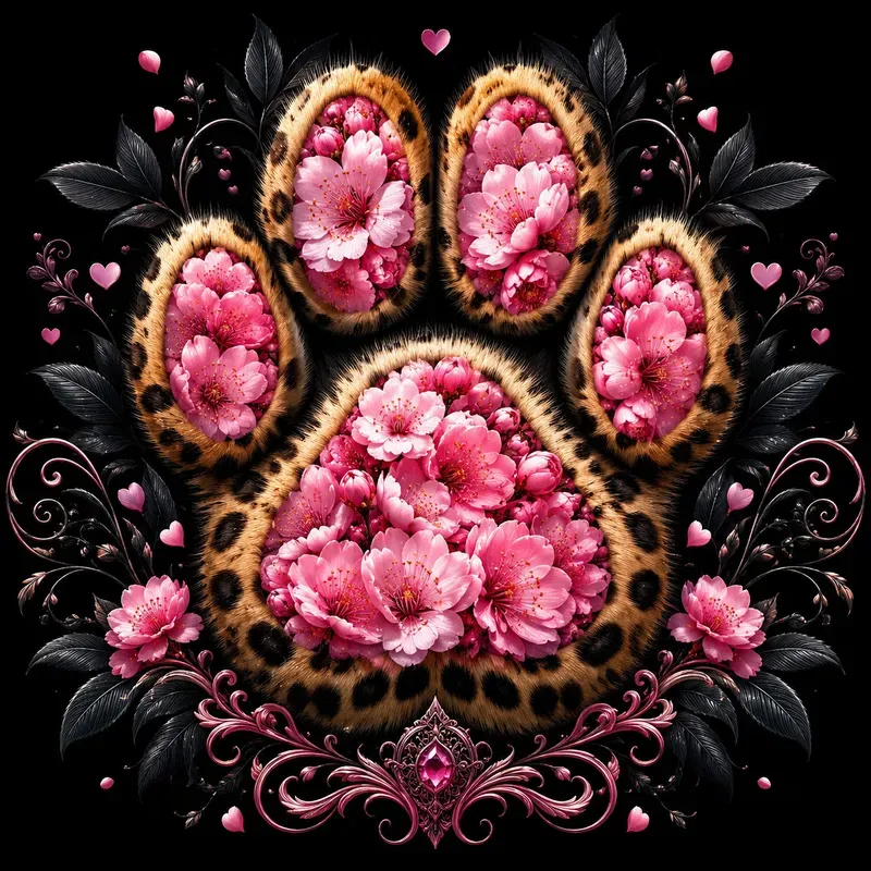 Fantasy Animal Floral Paw Art Sets