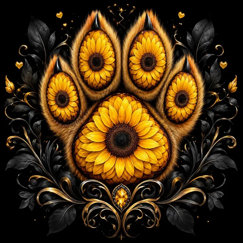 Fantasy Animal Floral Paw Art Sets