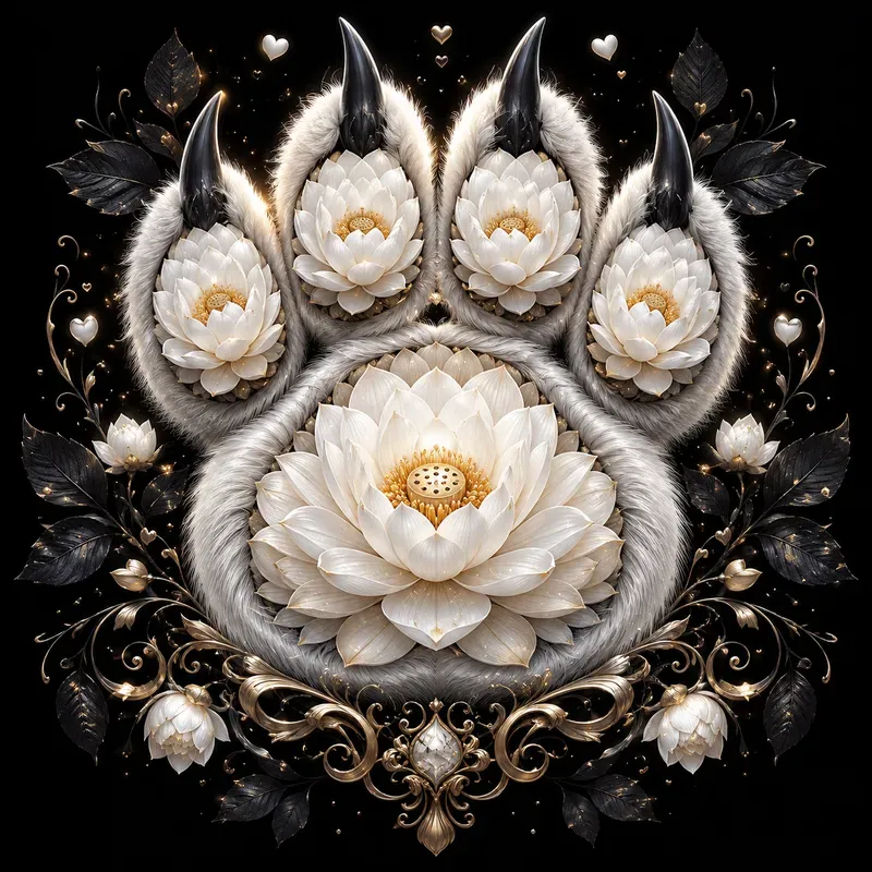 Fantasy Animal Floral Paw Art Sets