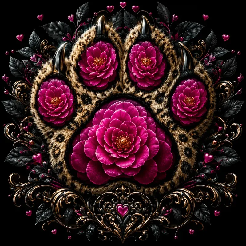 Fantasy Animal Floral Paw Art Sets