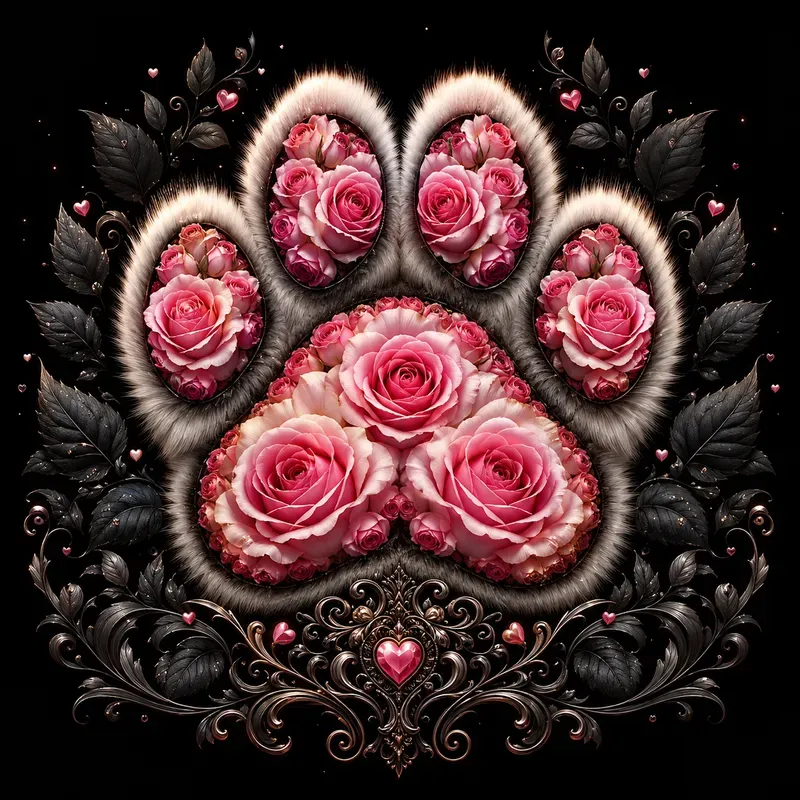 Fantasy Animal Floral Paw Art Sets
