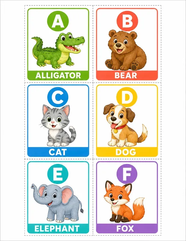 Preschool Phonics Sound Cards Generator