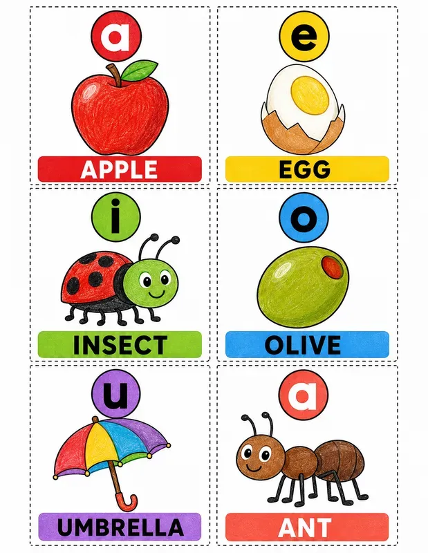 Preschool Phonics Sound Cards Generator
