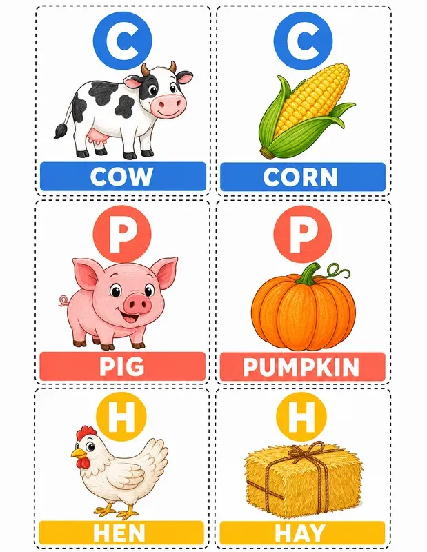 Preschool Phonics Sound Cards Generator