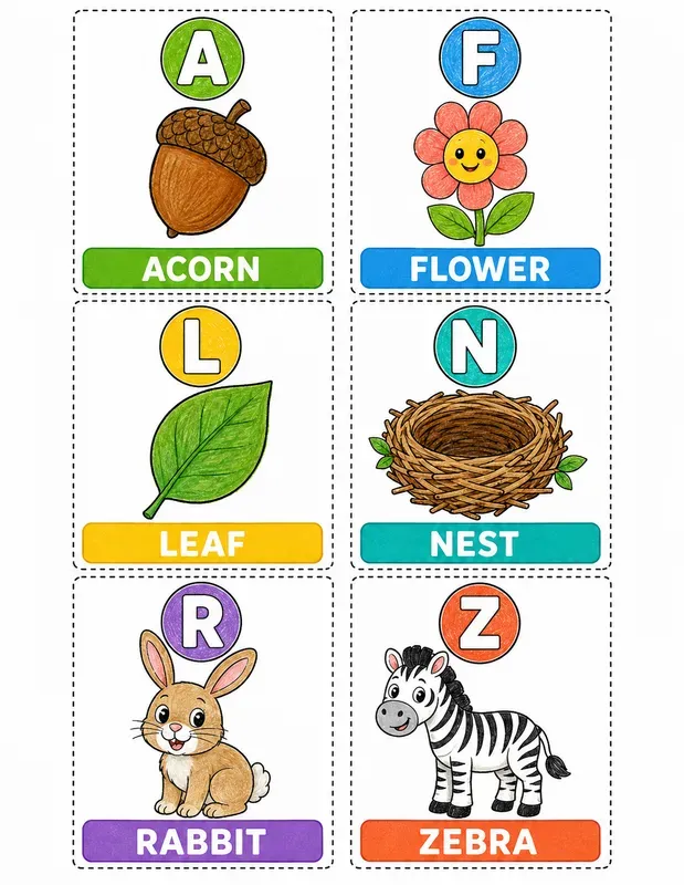 Preschool Phonics Sound Cards Generator