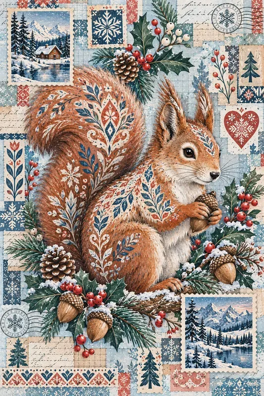 Whimsical Pastel Folk Christmas Journals