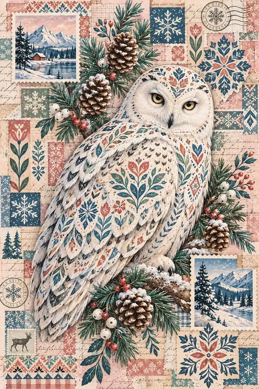 Whimsical Pastel Folk Christmas Journals