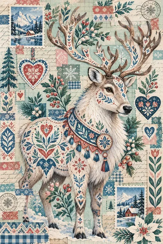 Whimsical Pastel Folk Christmas Journals