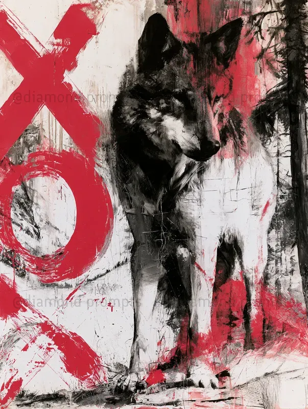 Crimson X O Art
