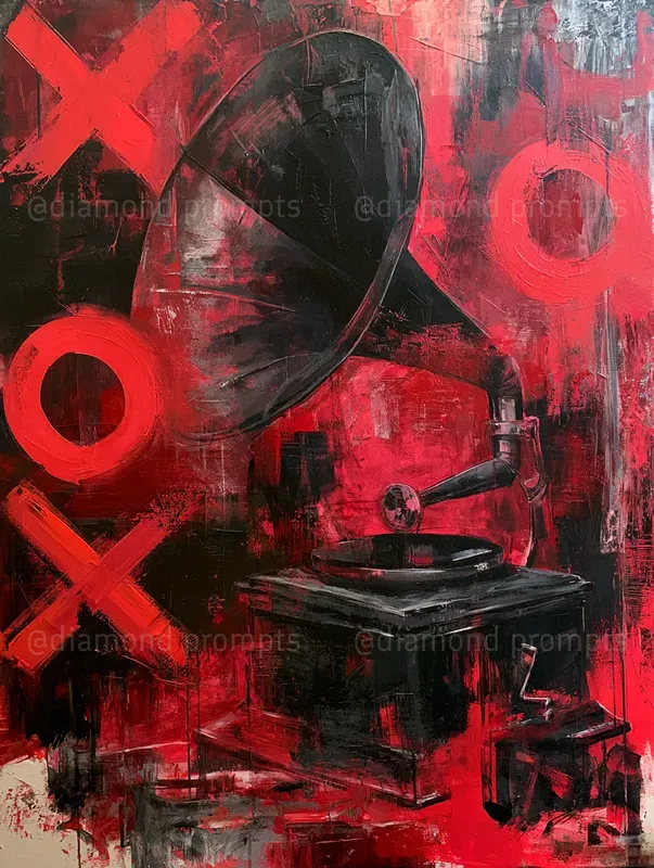 Crimson X O Art