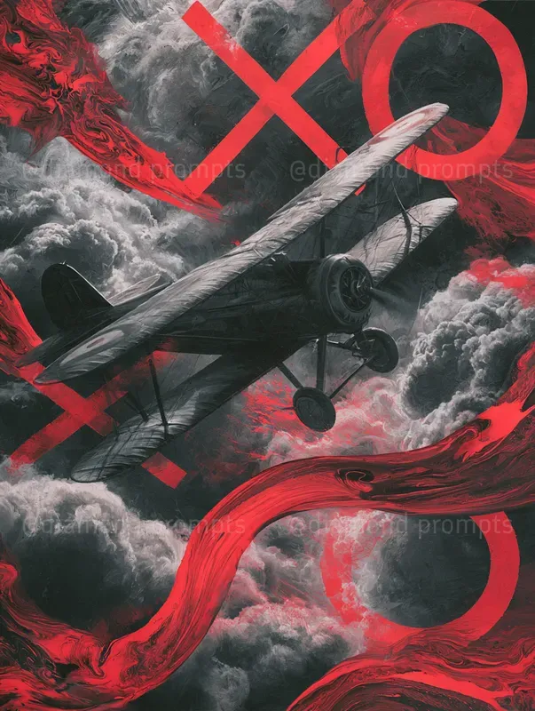 Crimson X O Art