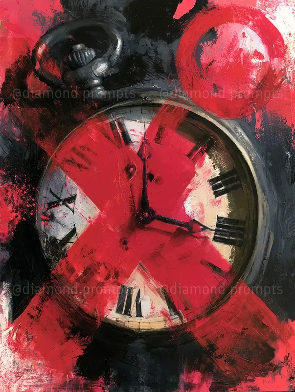 Crimson X O Art