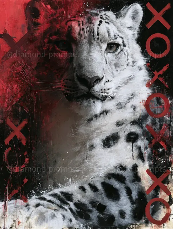 Crimson X O Art