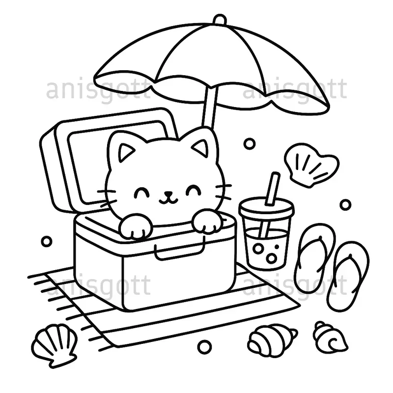 Kdp Summer Animal Peekout Coloring Pages