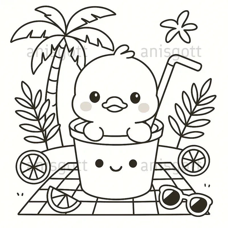 Kdp Summer Animal Peekout Coloring Pages