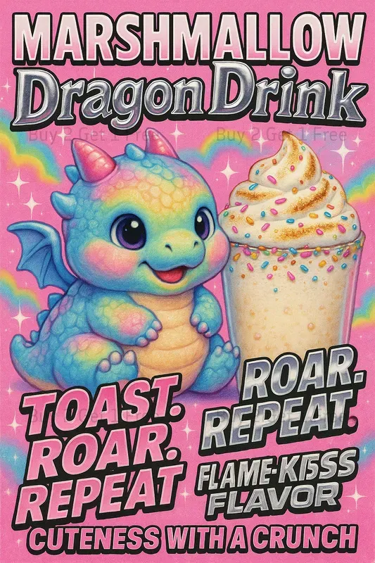 Y2k Food Drink Poster Ads