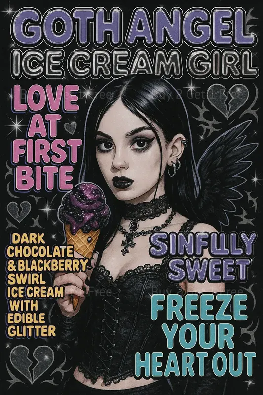 Y2k Food Drink Poster Ads