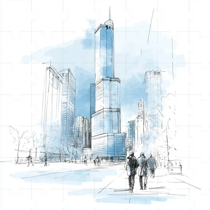 Minimalist Sketch And Wash Illustrations