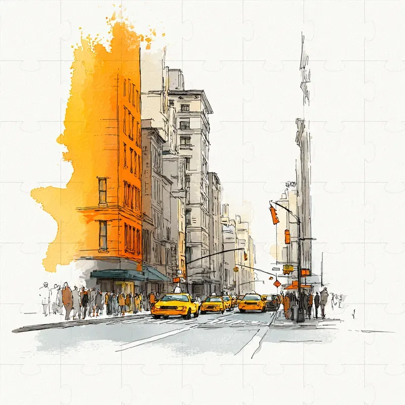 Minimalist Sketch And Wash Illustrations