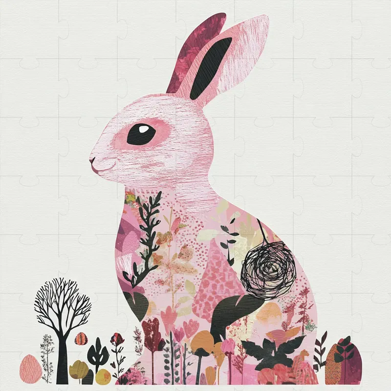 Easter Spring Double Exposure Cliparts