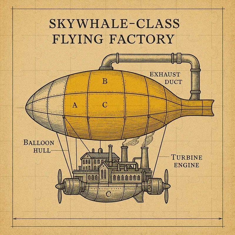 Steampunk Blueprint Machine Art
