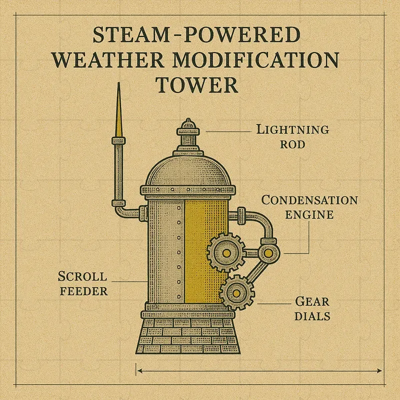 Steampunk Blueprint Machine Art