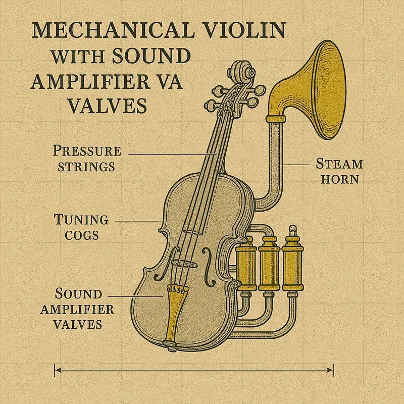 Steampunk Blueprint Machine Art