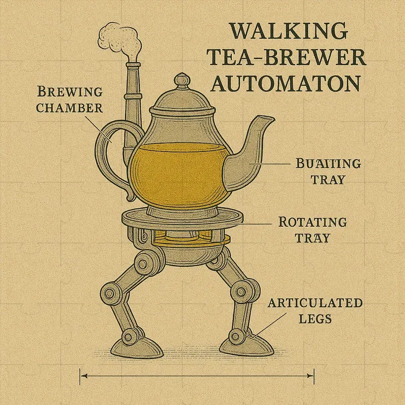 Steampunk Blueprint Machine Art