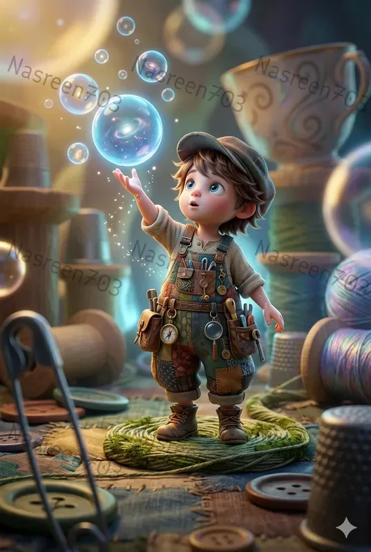 Playful Giant World Cinematic 3D Scenes