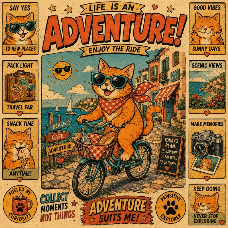 Retro Cartoon Cat Posters