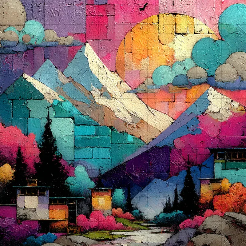 Textured Street Art Pop Surreal Murals
